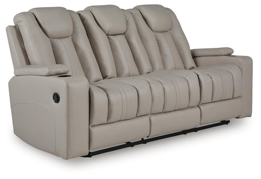 Elevate Edges - Reclining Sofa With Drop Down Table - Coin Signature Design by Ashley®
