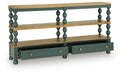 Finnworth - Console Sofa Table - Blue / Brown Signature Design by Ashley®