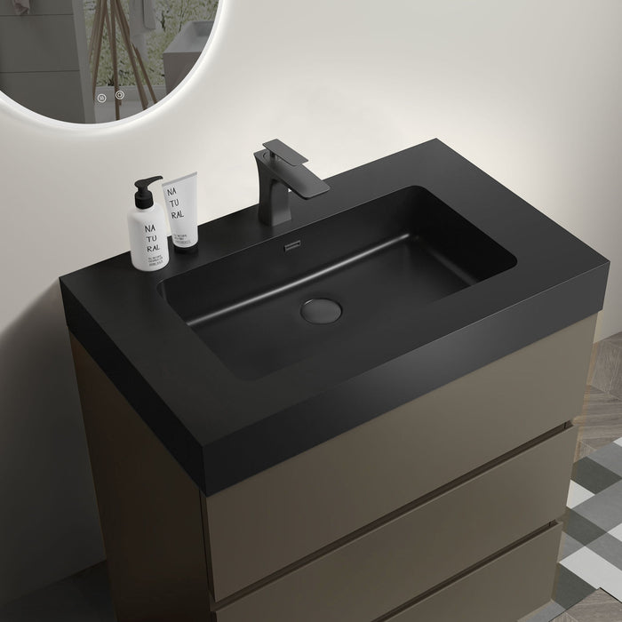 Alice - Bathroom Vanity With Sink, Large Storage Freestanding Bathroom Vanity For Modern Bathroom, One-Piece Sink Basin Without Drain And Faucet Home Essentials