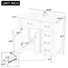 Modern Bathroom Vanity With Sink, Freestanding Design With Drawers And Doors Hearth and Haven