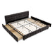 Modern Platform Bed Frame With Thick Fabric Home Essentials