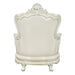 Adara - Chair With 2 Pillows - Pearl White Synthetic Leather & Antique White ACME