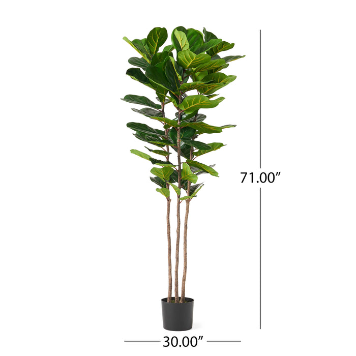 Artificial Fiddle Leaf Fig Tree 72 Leaves - Green