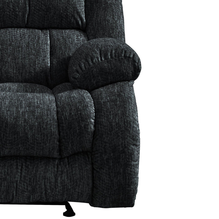 Manual Reclining Loveseat With Storage - Black