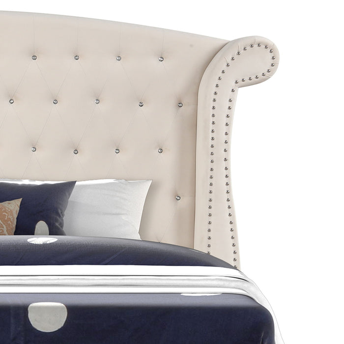 Sophia - Crystal Tufted Upholstered Bed Matrix Furniture Group