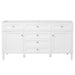Bathroom Vanity Cabinet Only, 3 Drawers & 2 Doors, Adjustable Shelf, Soft Close Hinges - White Noble House
