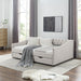 Upholstered Tufted Daybed With Drawers, Waved Arms Home Essentials