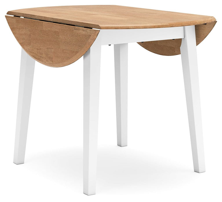 Gesthaven - Round Dining Room Drop Leaf Table Set Signature Design by Ashley®