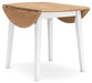 Gesthaven - Round Dining Room Drop Leaf Table Set Signature Design by Ashley®