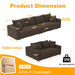 4 Seat Sofa, Deep Seat Couches With Soft Pillows Home Essentials