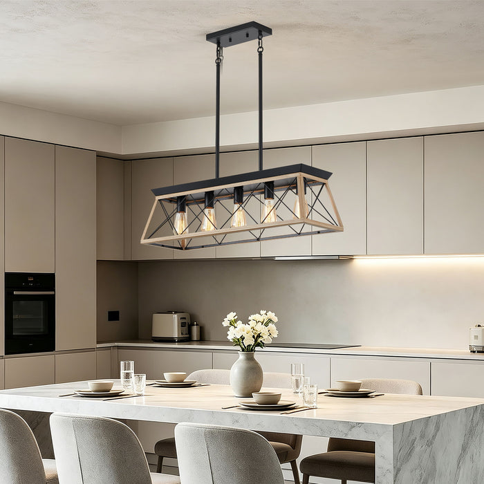 Chandelier Pendant Light For Dining Room Kitchen, 5 Light Fixture With Adjustable Height Daily Nest
