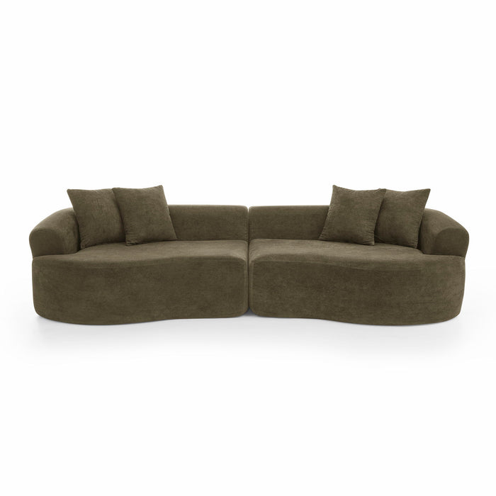 4 Seater Curved Cloud Sectional Sofa Home Essentials