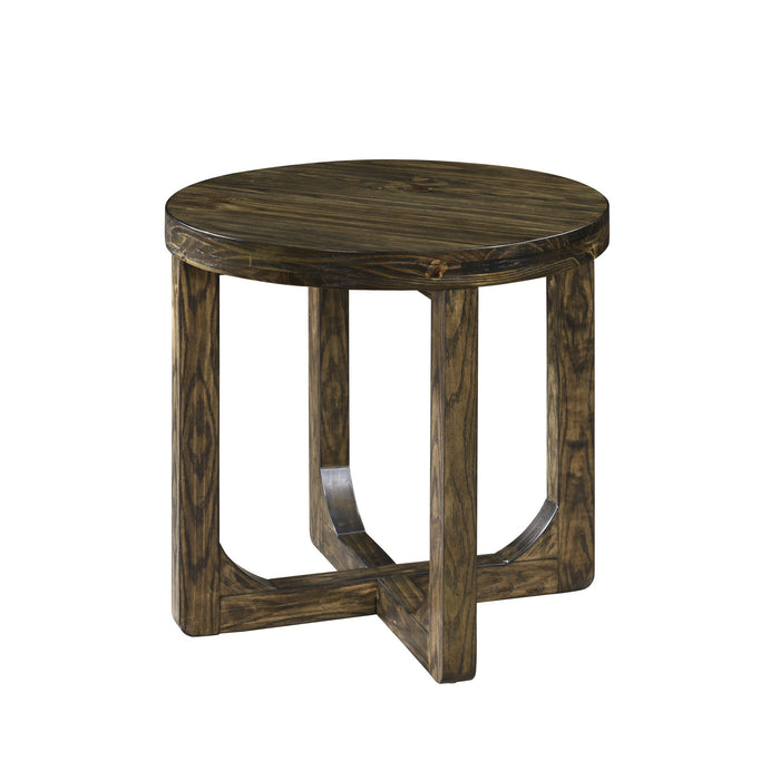 Kerby - Round End Table - Dark Brown New Classic