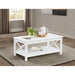 Slater - Lift Top Coffee Table With X Frame Design - White Furniture Max