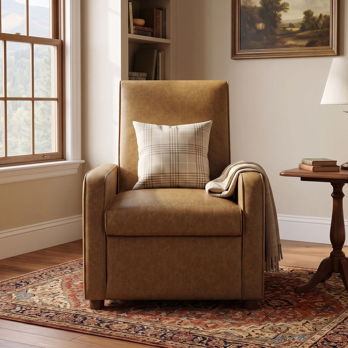 Manual Recliner Chair, 2 Position With 160° Adjustable Backrest For Living Room Noble House