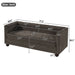 3 Seater Sofa Upholstery With Square Arms, Living Room Couch Noble House
