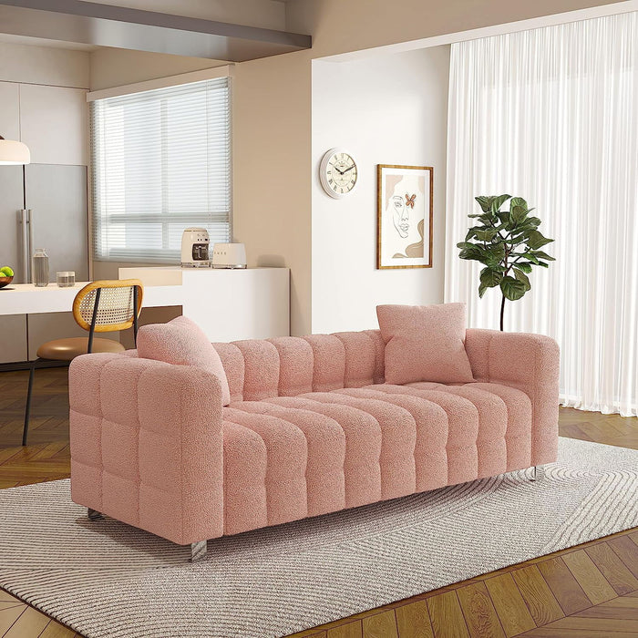 Modern 3 Seater Sofa With 2 Pillows