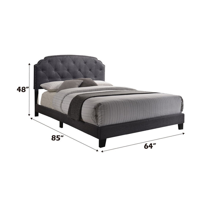Tradilla - Queen Bed - Gray Fabric ACME