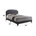 Tradilla - Queen Bed - Gray Fabric ACME