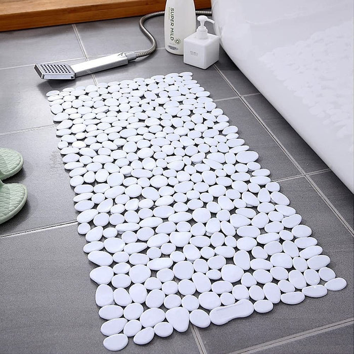 Spa Pebbles Bathtub Mat - White