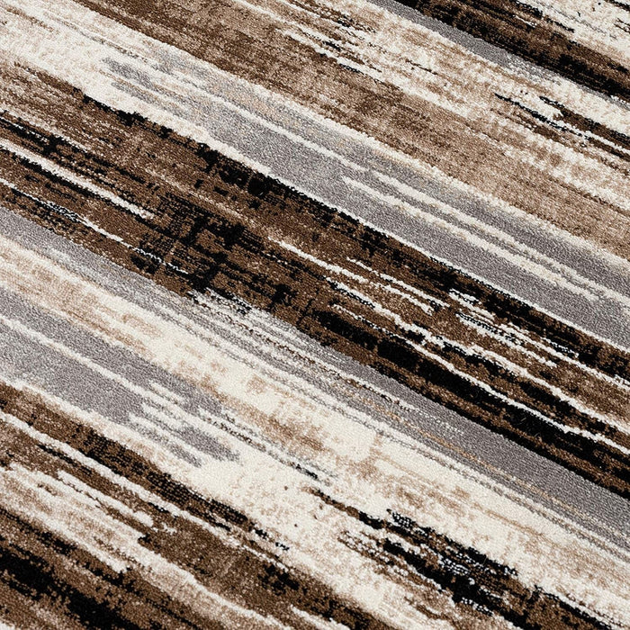 15' x 2.7' Striped Dhurrie Runner Rug - Beige