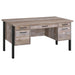 Azura - 4 Drawer Office Desk - Oak Furniture Max