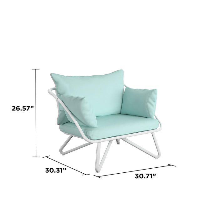 Teddi - Outdoor Lounge Chairs Set (Set of 2) - Aqua