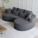 Curved Oversized Sectional Sofa With Extra Deep Seat Home Essentials