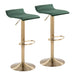 Ale - Contemporary Adjustable Height Barstool With Swivel With Oval Footrest (Set of 2) Lumi Source