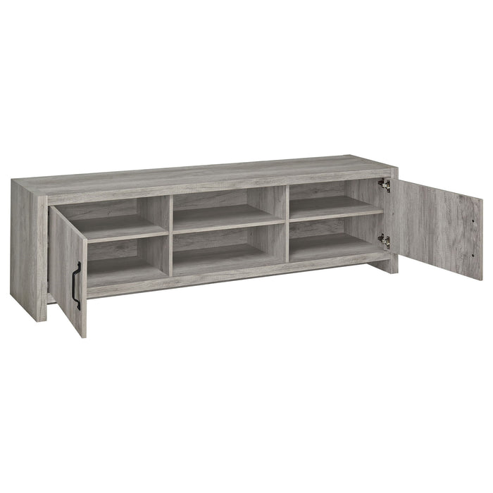 Conifer - TV Stand With Adjustable Shelves - Gray