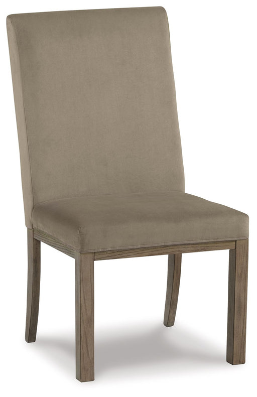 Chrestner - Dining UPH Side Chair (Set of 2) - Gray / Brown Signature Design by Ashley®