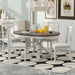 Dining Set With Extendable Round Table And 4 Upholstered Chairs Hearth and Haven