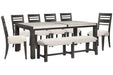 Plum Creek - 8 Piece Rectangular Dining Table Set Magnussen Furniture