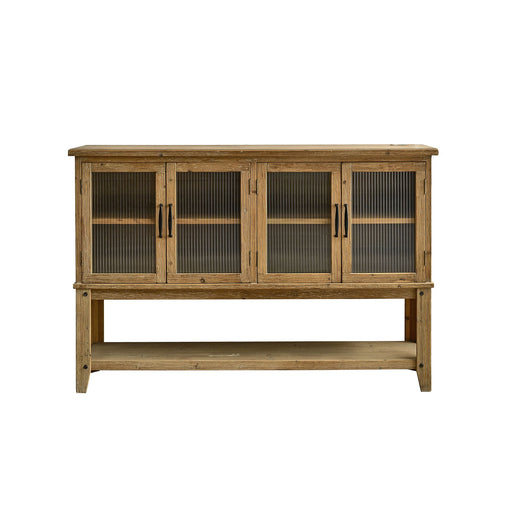 Rectangle Accent Sideboard Cabinet With Storage Shelf, Cabinet For Kitchen - Natural Wood Home Essentials