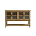 Rectangle Accent Sideboard Cabinet With Storage Shelf, Cabinet For Kitchen - Natural Wood Home Essentials