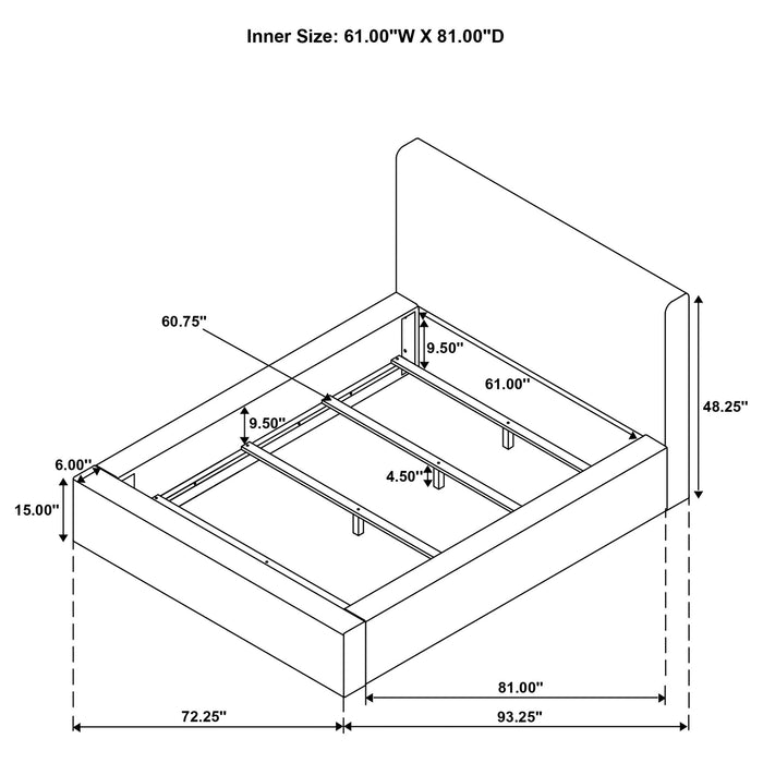 Tall Headboard Panel Bed With Padded Headboard Furniture Max
