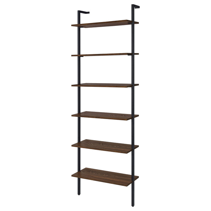 Christy - Owens - 6 Shelf Wall Bookshelf - Walnut Furniture Max