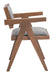 Delhi - Dining Chair (Set of 2) - Gray / Walnut Zuo Modern