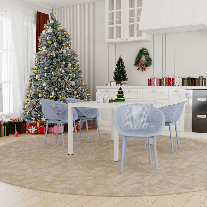 4 Pack Lounge Chair Set With Long Table