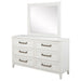 6 Drawer Dresser & Mirror - White Furniture Max