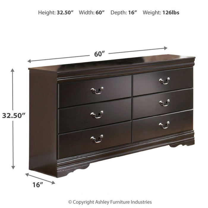 Huey Vineyard - Six Drawer Dresser - Black Signature Design by Ashley®