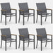 Outdoor Patio Chairs, Ergonomic (Set of 6) - Gray Home Essentials