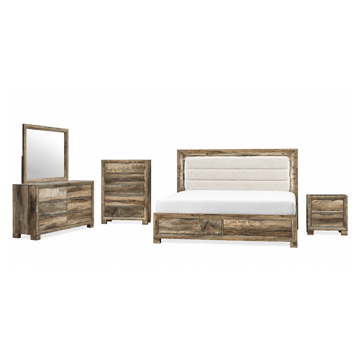 Cllisie - 5 Piece Bedroom Set With Padded Headboard Global Furniture USA