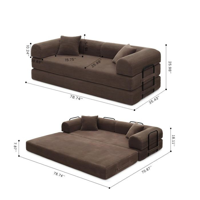 Convertible Foldable Floor Sofa Bed For Living Room Home Essentials