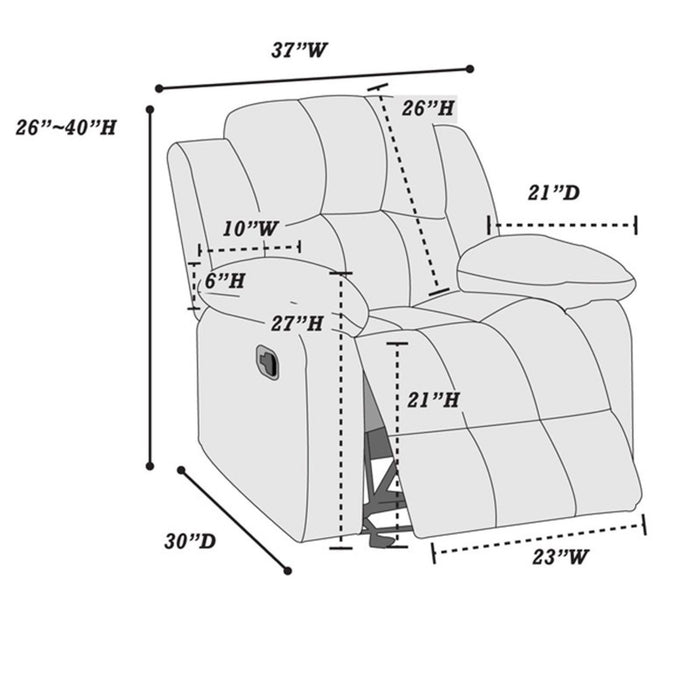 Modern Living Room Set, Reclining Mechanism Home Essentials