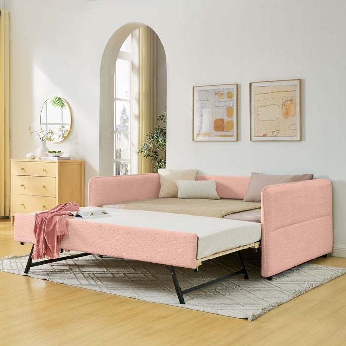 Upholstered Daybed With Pop Up Trundle Home Essentials