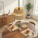 Essence - Single Lights Pendant With Shade - Black / Rattan Ashcroft Furniture