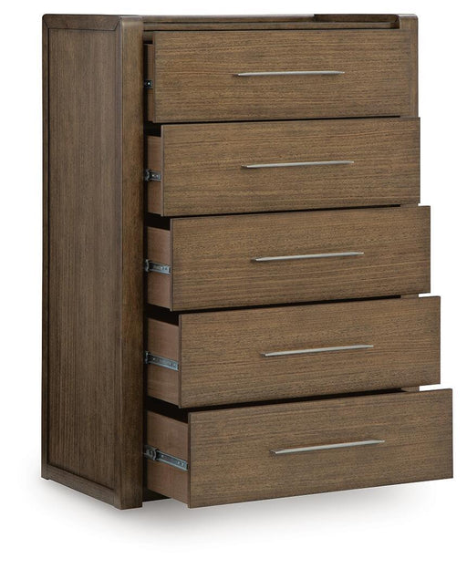 Marxmore - Five Drawer Chest - Brown Benchcraft®