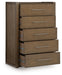Marxmore - Five Drawer Chest - Brown Benchcraft®