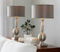 Joan - Contemporary Table Lamp (Set of 2) - Nickel / Gray Satin Lumi Source